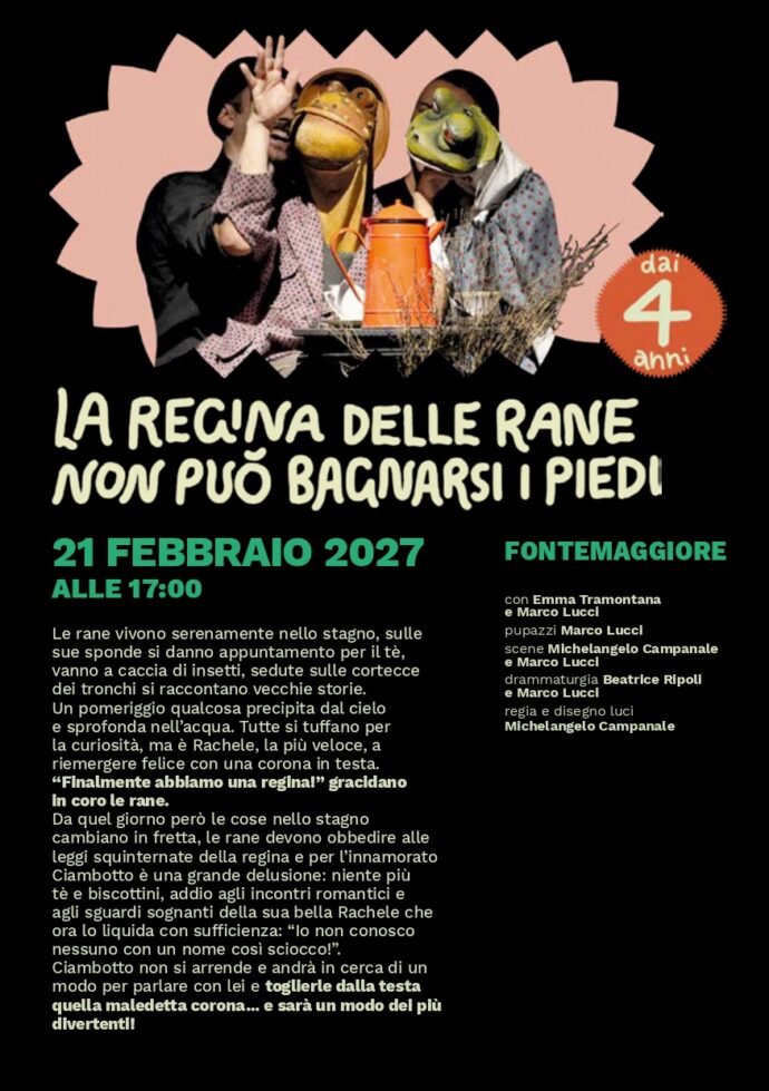 Comincio dai 3 La regina delle rane non può bagnarsi i piedi